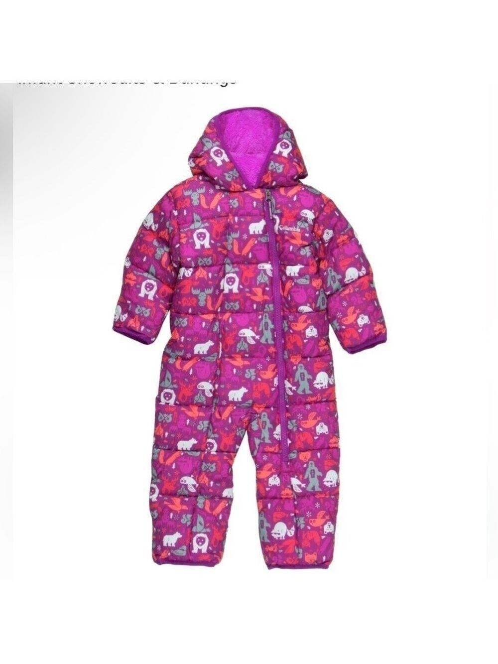 Columbia Vibrant Pink and Purple Infant Snowsuit